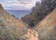 Claude Monet Road at La Cavee,Pourville France oil painting artist